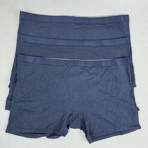 Quince Micromodal Boyshort Women's Size Medium Blue 3 Pack Panties Intimates